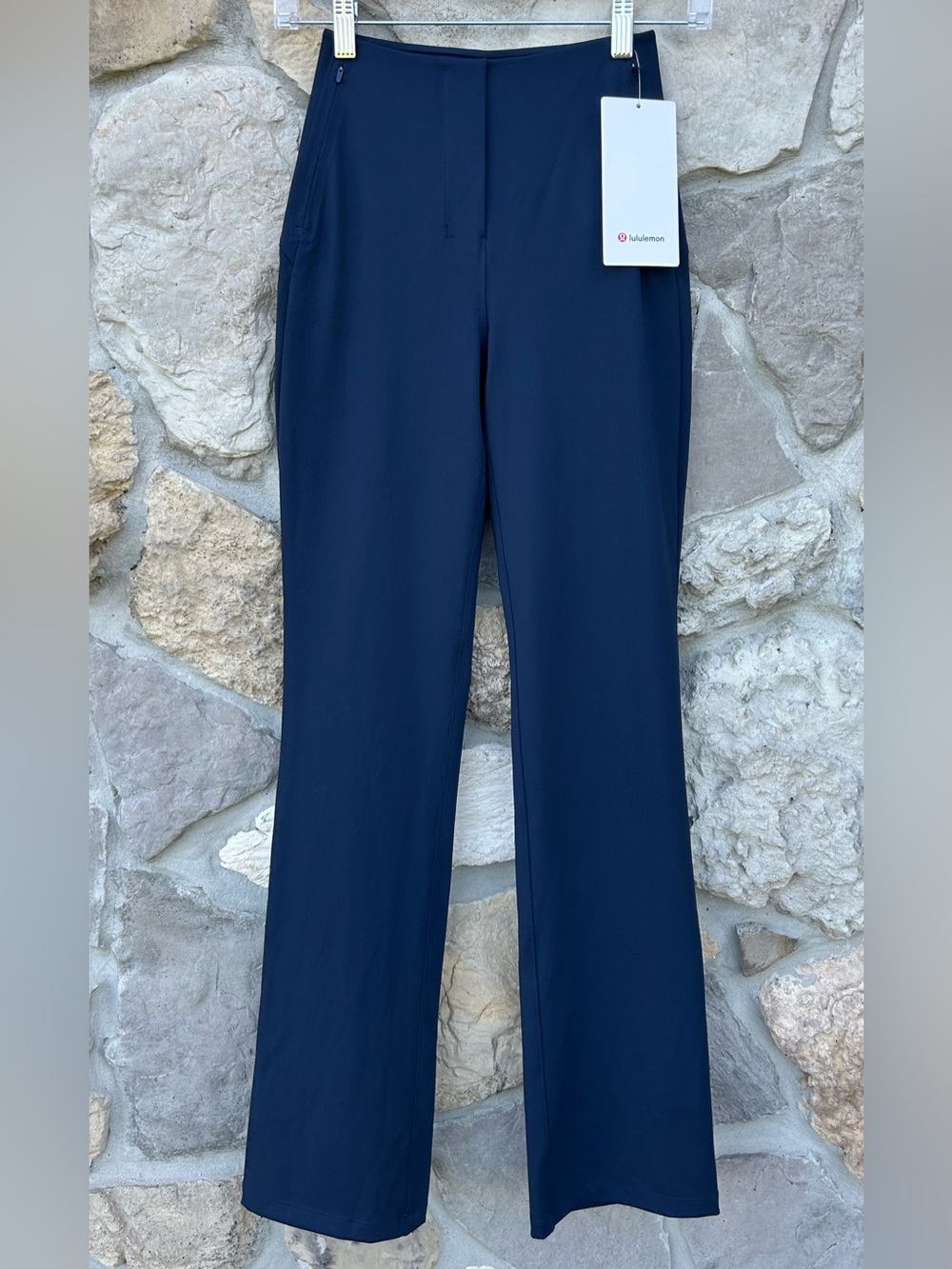 NEW Lululemon Smooth Fit Pull On High Rise Pants Size 0 Navy Blue Athleisure